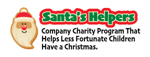 Logo for Santa's Helpers: Company Charity Program that Helps Less Fortunate Children Have a Christmas